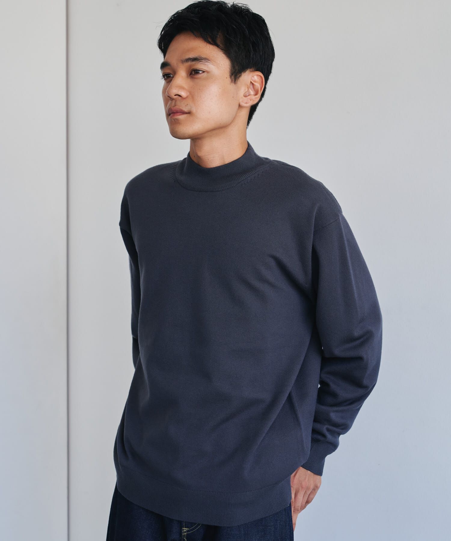 URBAN RESEARCH DOORS「『仁村紗和さん着用』『UR TECH 200日ニット』 モックネック」|ニット・セーター|