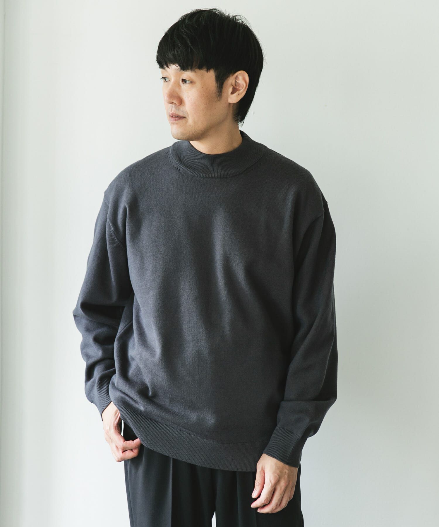 URBAN RESEARCH DOORS「『仁村紗和さん着用』『UR TECH 200日ニット』 モックネック」|ニット・セーター|