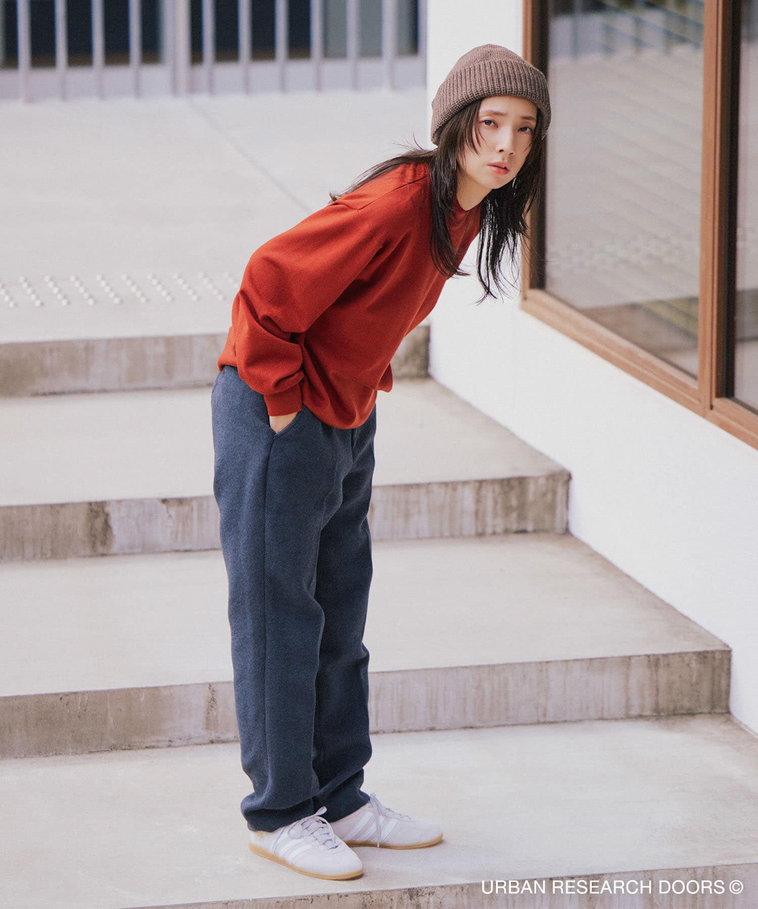 URBAN RESEARCH DOORS「『仁村紗和さん着用』『UR TECH 200日ニット』 モックネック」|ニット・セーター|