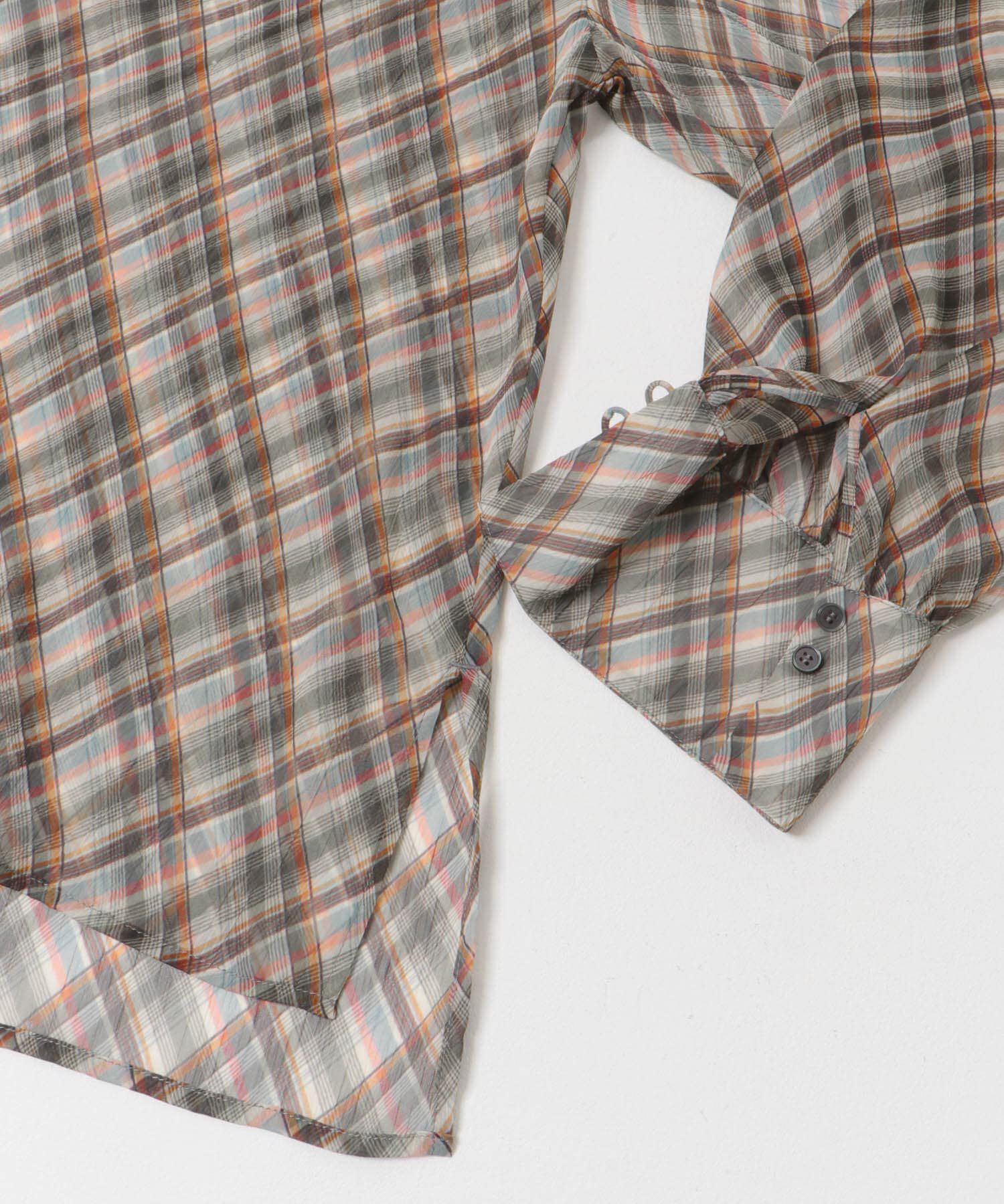 URBAN RESEARCH ROSSO「チェックボウタイボリュームブラウス」|シャツ・ブラウス|