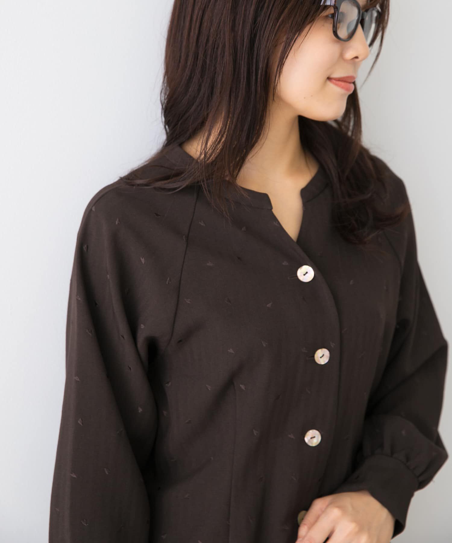 URBAN RESEARCH ROSSO「F by ROSSO　ハート刺繍2WAYブラウス」|シャツ・ブラウス|