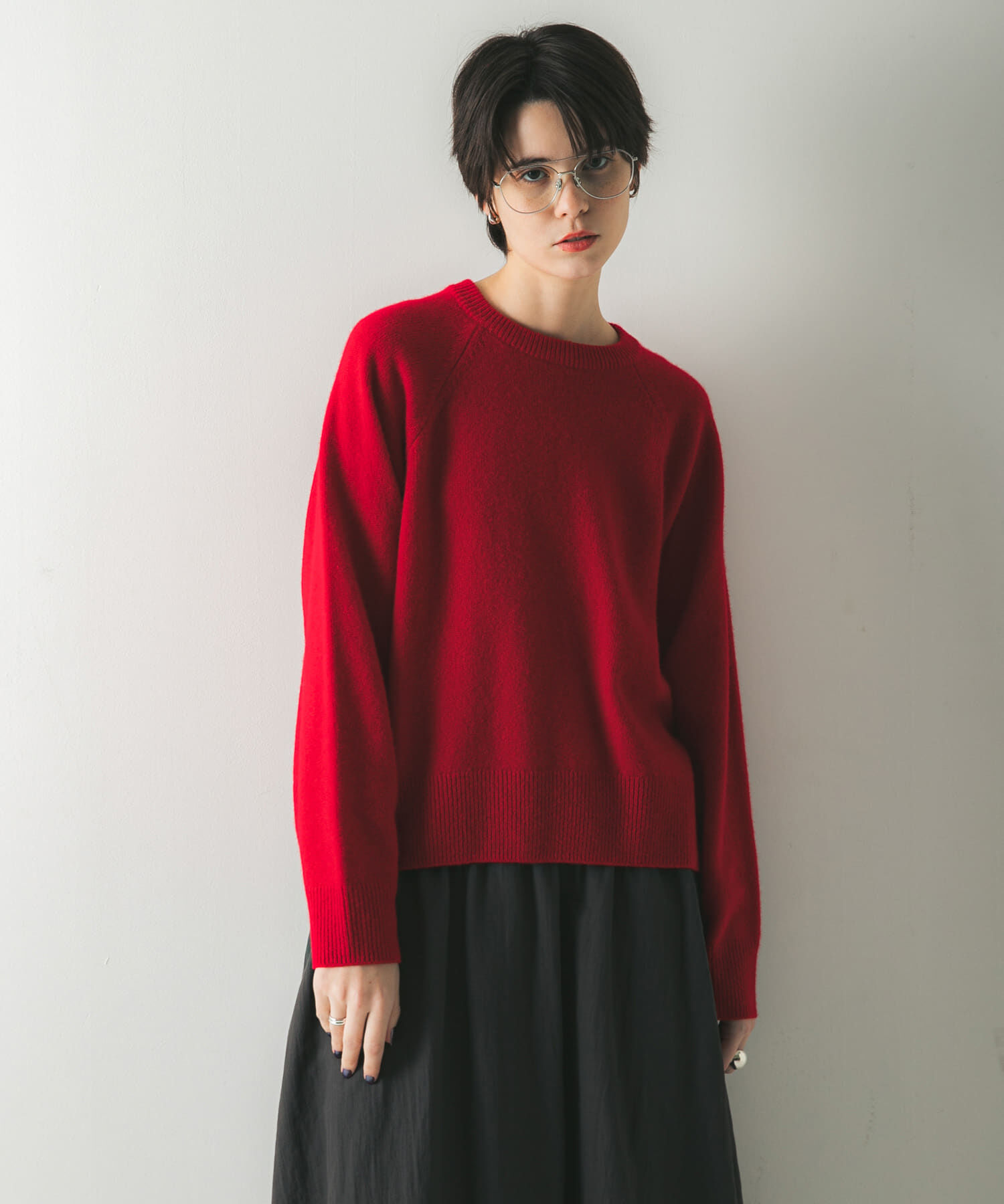 URBAN RESEARCH「カシミヤ強縮クルーネックニット」|ニット・セーター|