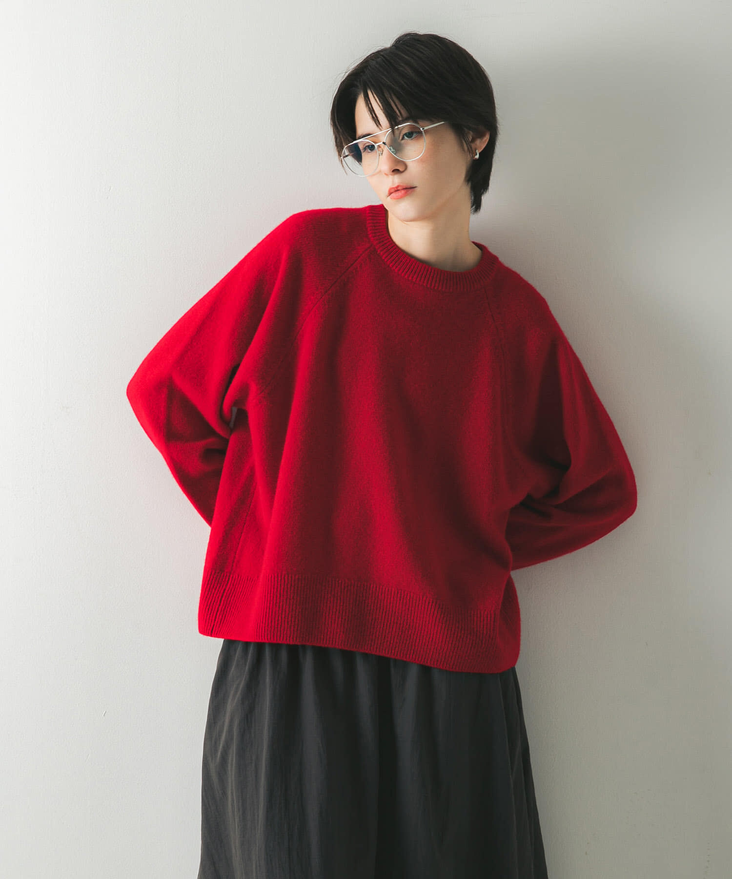 URBAN RESEARCH「カシミヤ強縮クルーネックニット」|ニット・セーター|