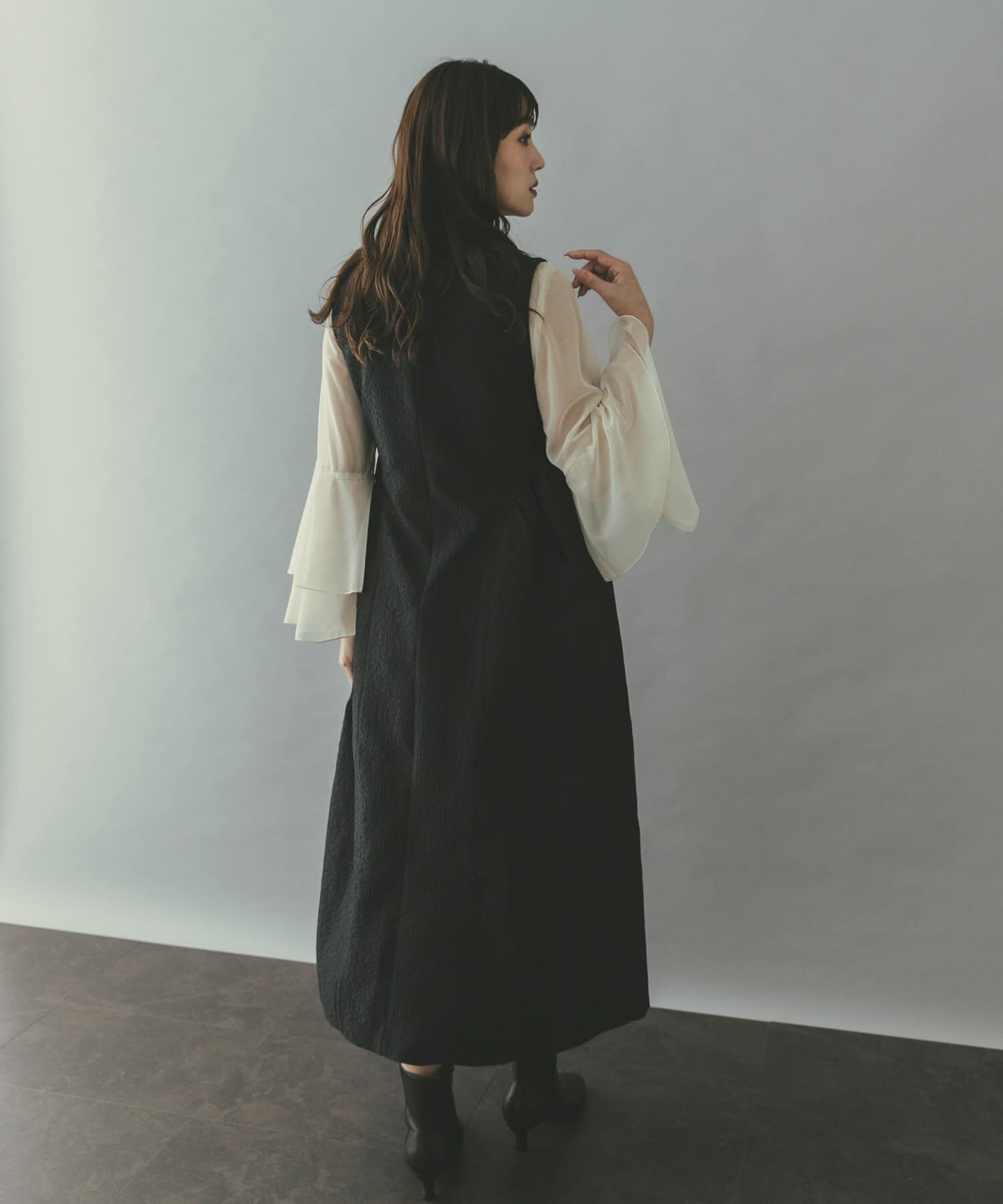 URBAN RESEARCH ROSSO「ジャガードフォルムレイヤードワンピース」|ワンピース|