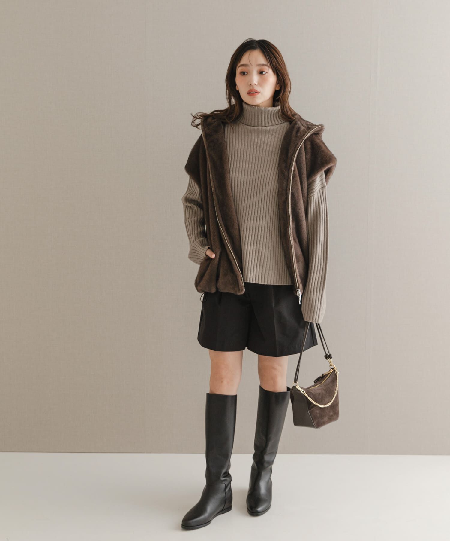 URBAN RESEARCH ROSSO「マシーンウォッシュ ワイドリブニット」|ニット・セーター|