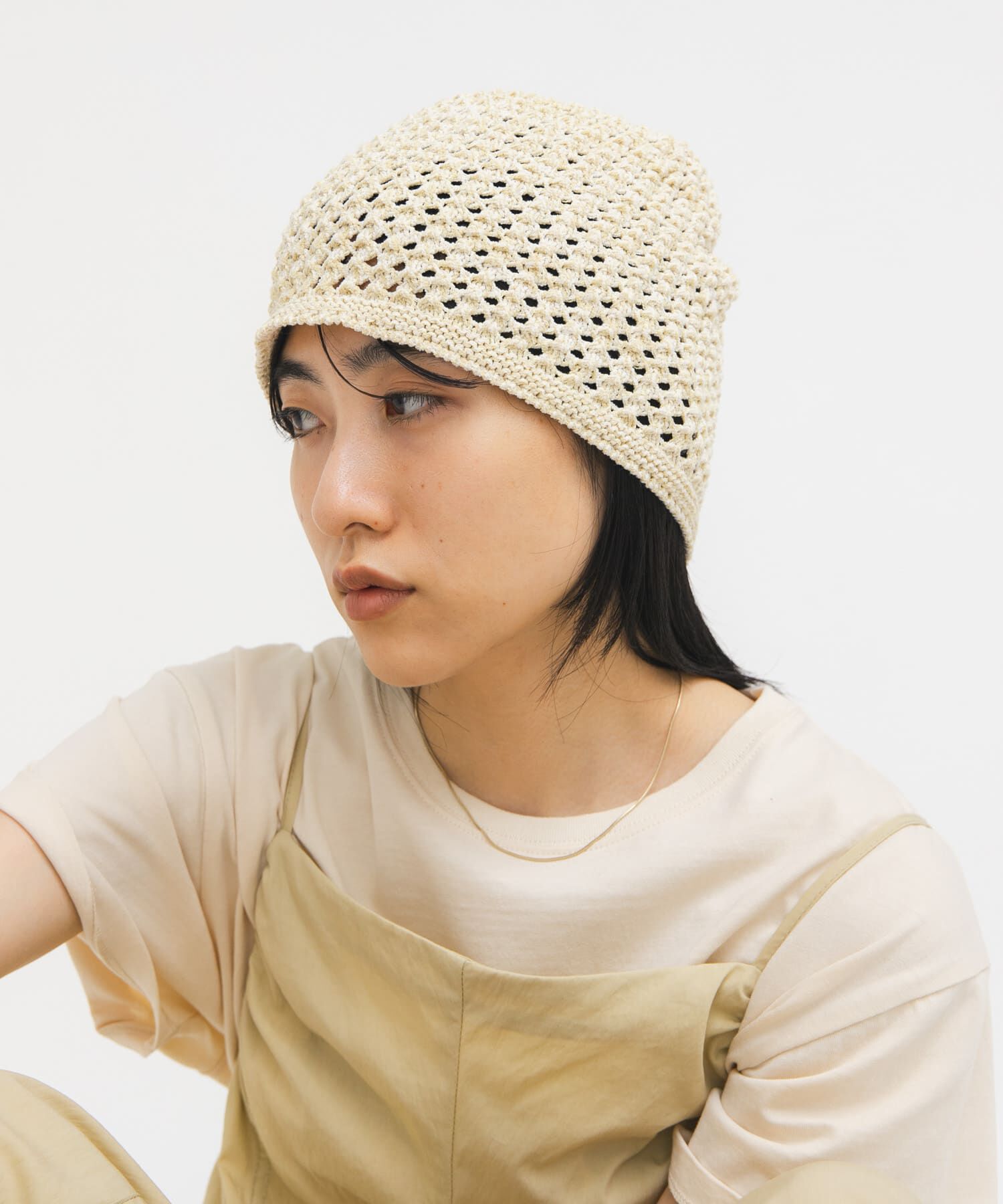  「マルチカラーニットビーニー」|ニット帽|