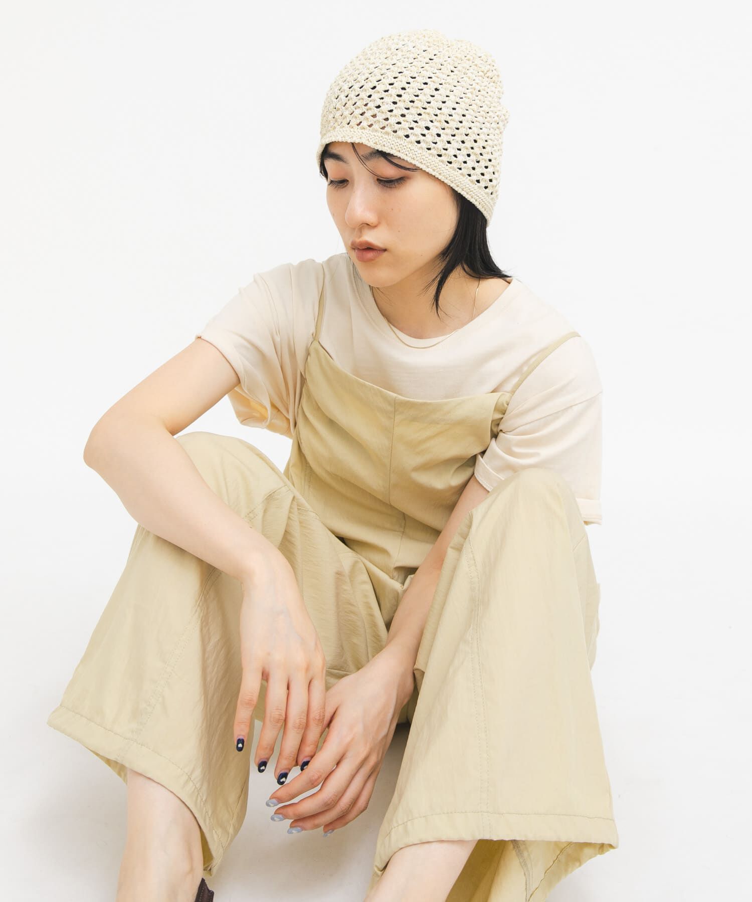  「マルチカラーニットビーニー」|ニット帽|