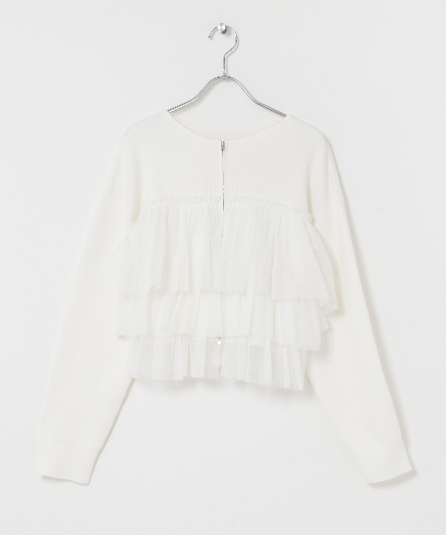 SENSE OF PLACE by URBAN RESEARCH「『洗濯可』ダブルジップフリルニットカーディガン」|ニット・セーター|