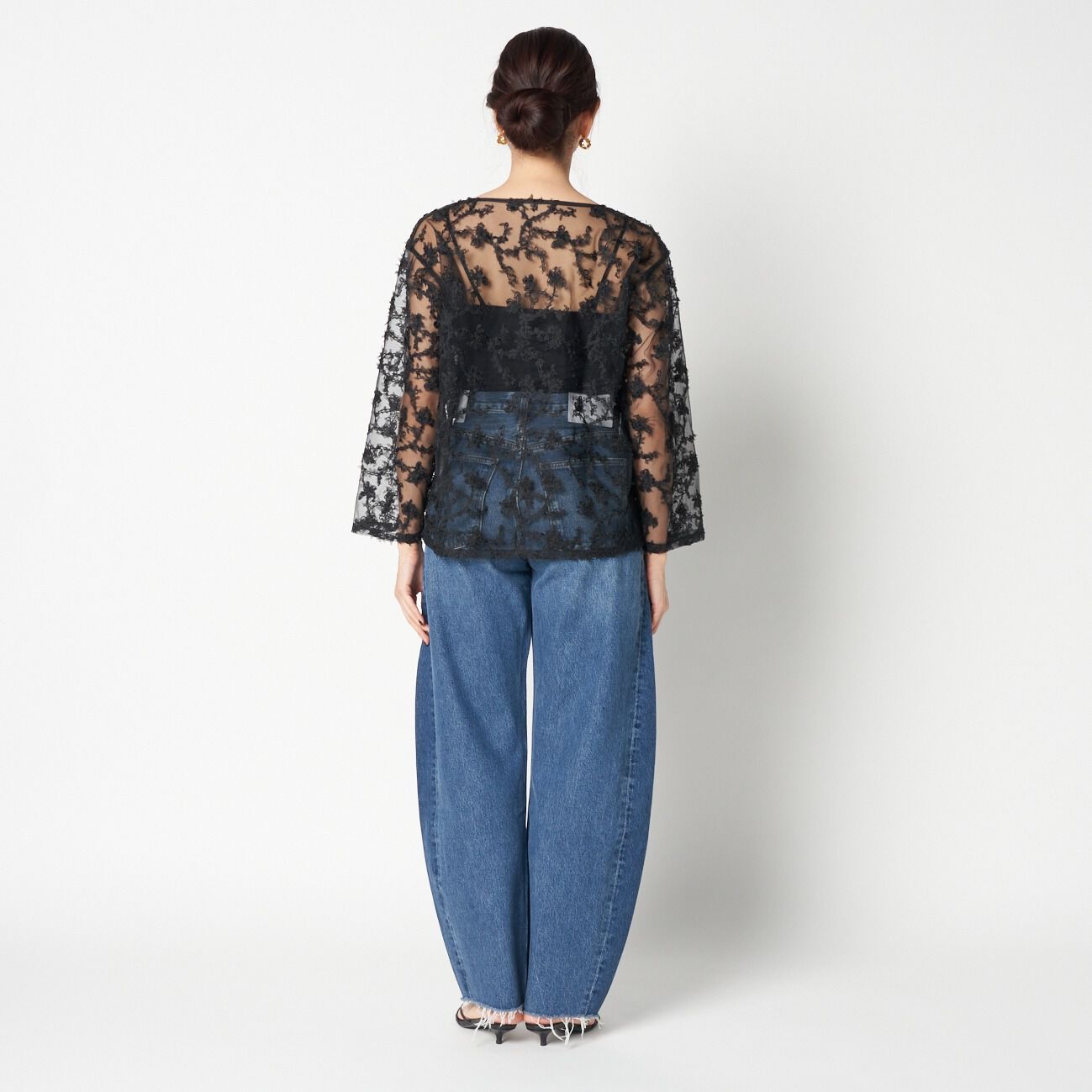 HELIOPOLE「HELIOPOLE FLORAL PATTERN SHEER BLOUSE」|シャツ・ブラウス|