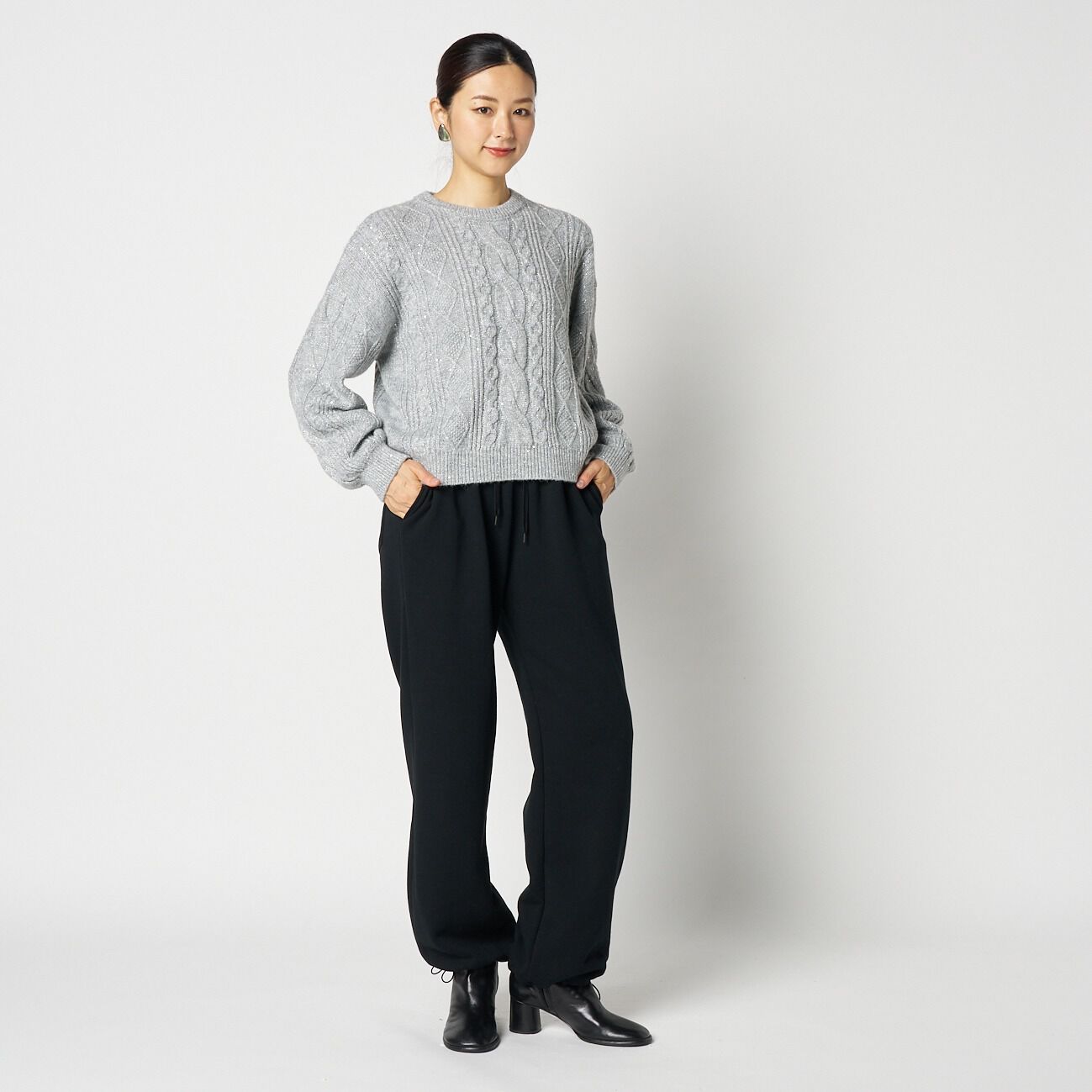 HELIOPOLE「HELIOPOLE CABLE SPANGLE KNIT」|ニット・セーター|