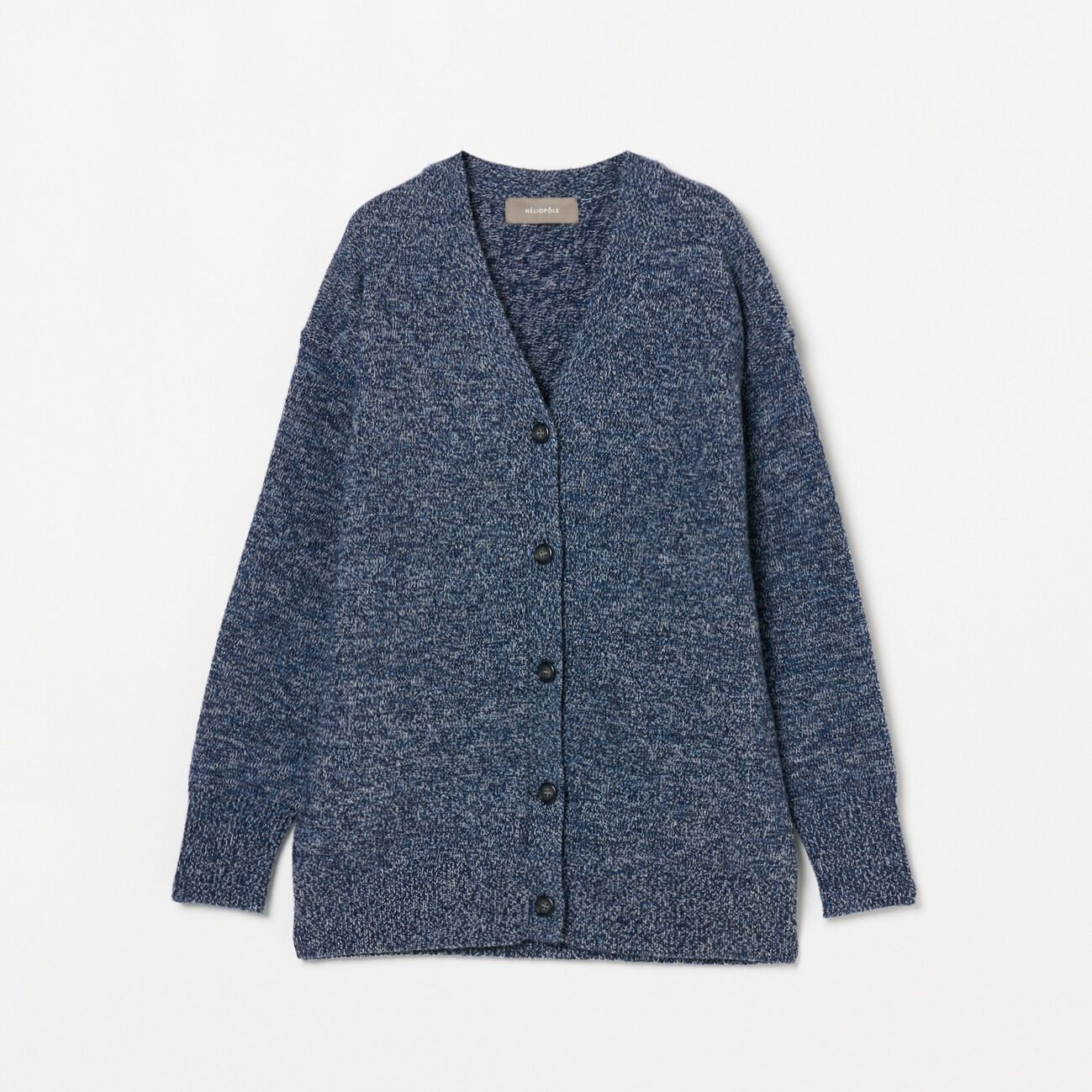 HELIOPOLE「HELIOPOLE MIXED YARN V NECK CARDIGAN」|ニット・セーター|ブルー
