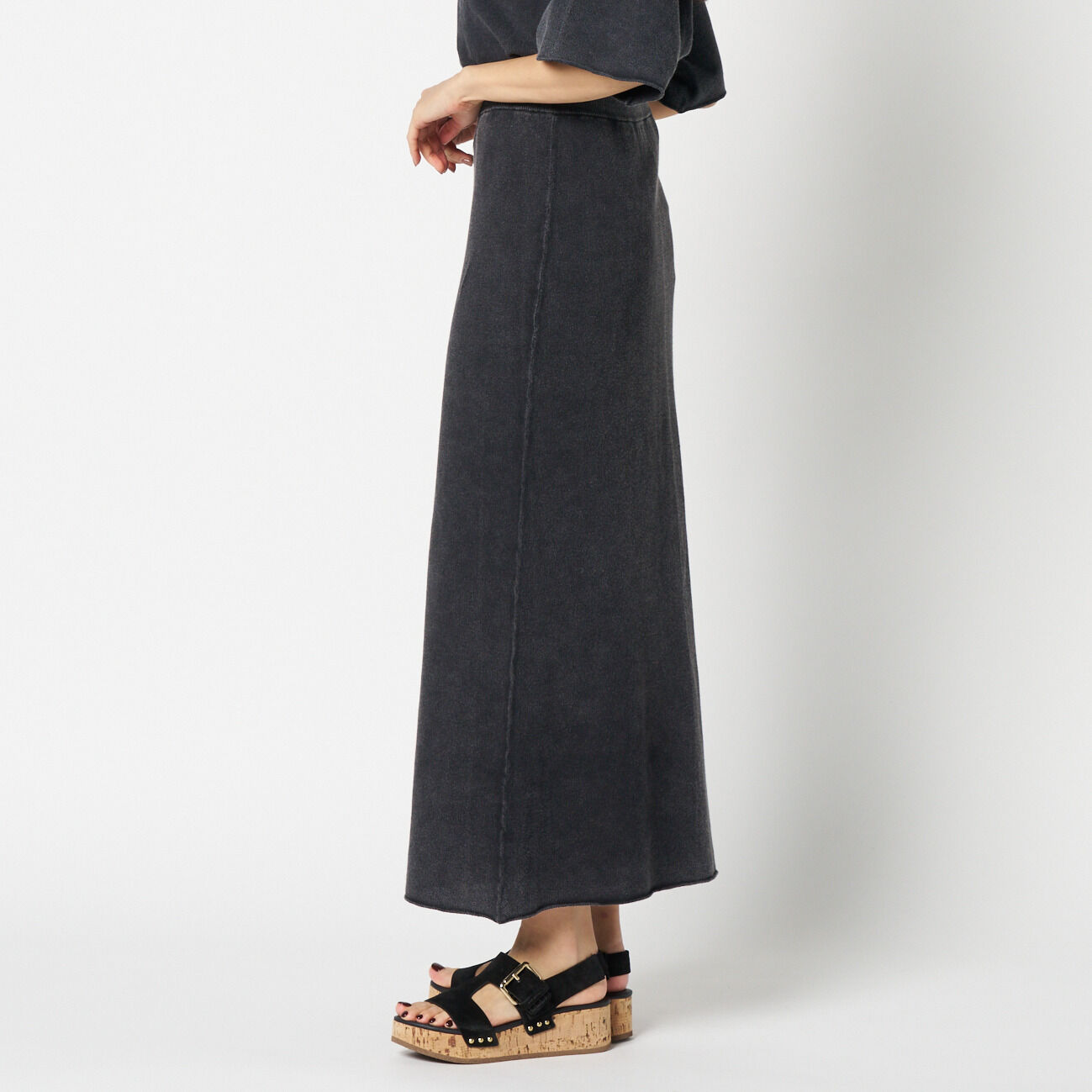 HELIOPOLE「HELIOPOLE FADE RIB KNIT I LINE SKIRT」|スカート|
