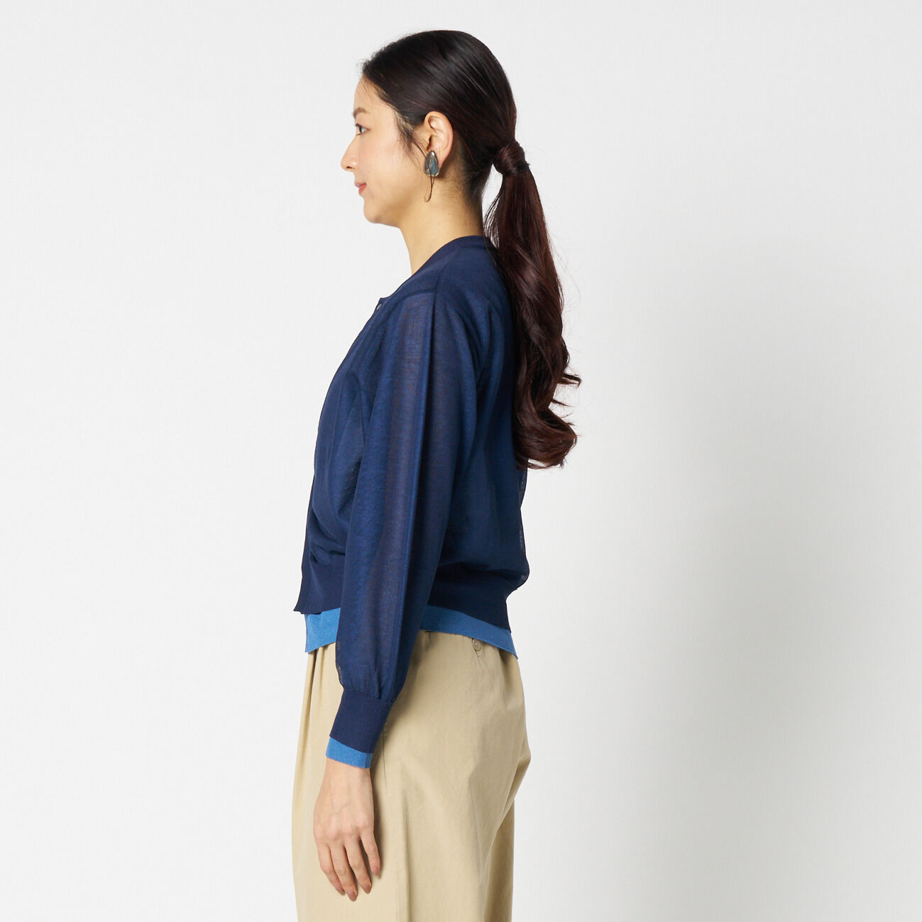 HELIOPOLE「HELIOPOLE LAYERED KNIT REVERSIBLE GARDIGAN」|ニット・セーター|