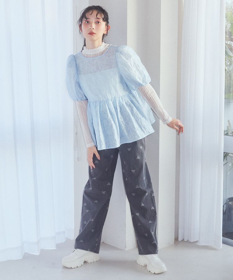 earth music&ecology「レースドッキングプルオーバー」|Tシャツ・カットソー|