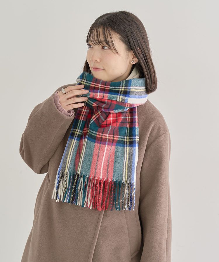 Green Parks「カシミヤライクチェックストール」|ストール|