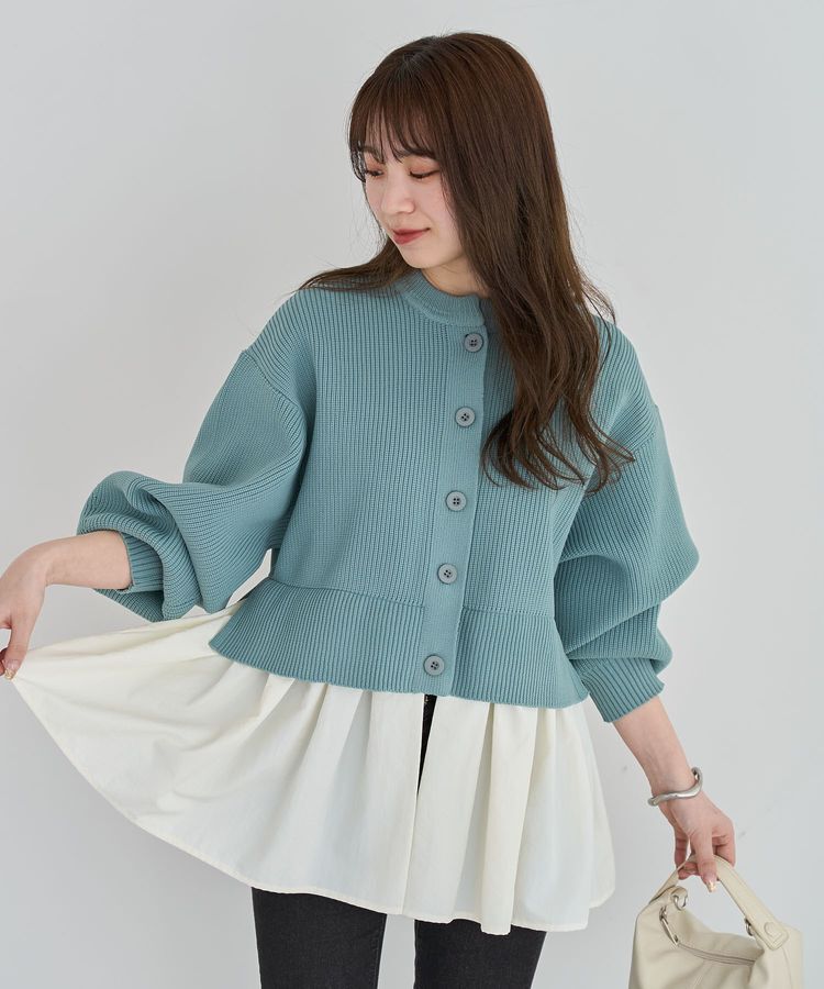 Green Parks「・ELENCARE DUE スソレイヤーニットカーディガン」|カーディガン|