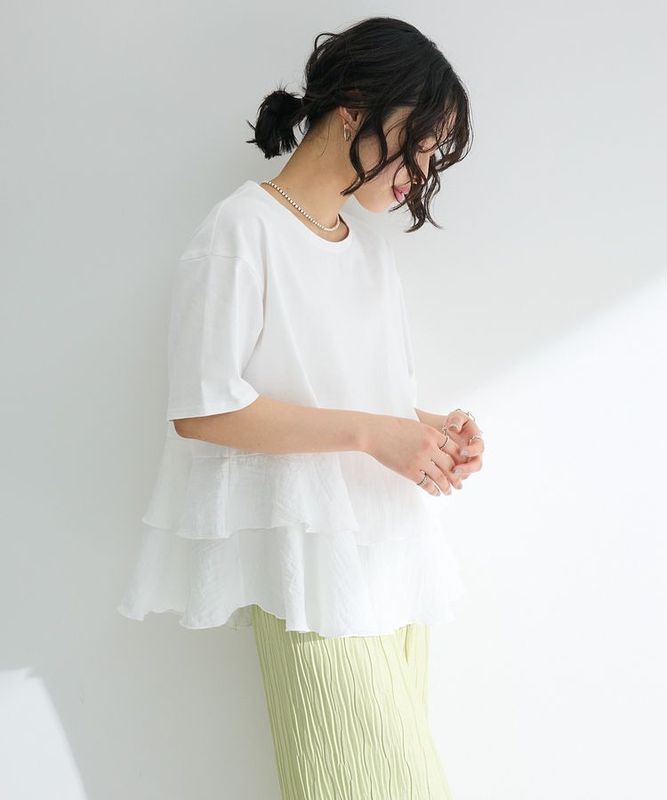 Green Parks「サテンティアードドッキングプルオーバー」|Tシャツ・カットソー|