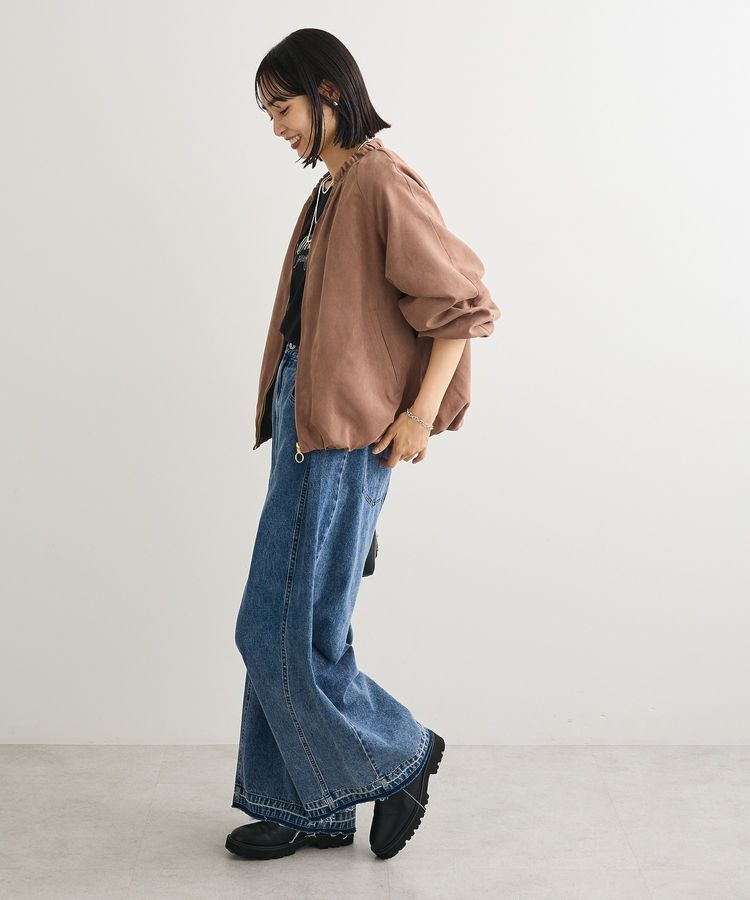 Green Parks「スウェードライクギャザーブルゾン」|ブルゾン・スタジャン|