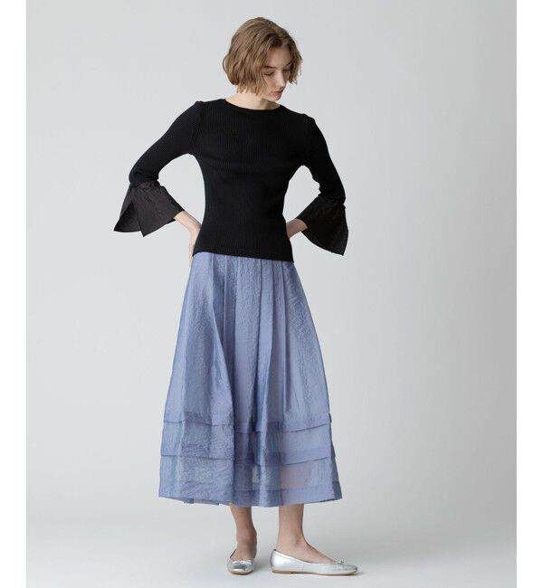 allureville「シアーオーガンタックギャザースカート」|スカート|