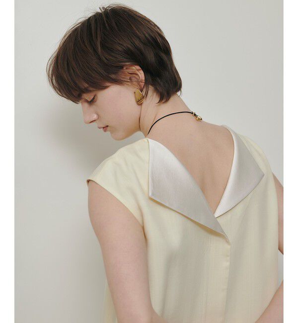 allureville「ヴィスコースバックオープンワンピース」|ワンピース|アイボリー