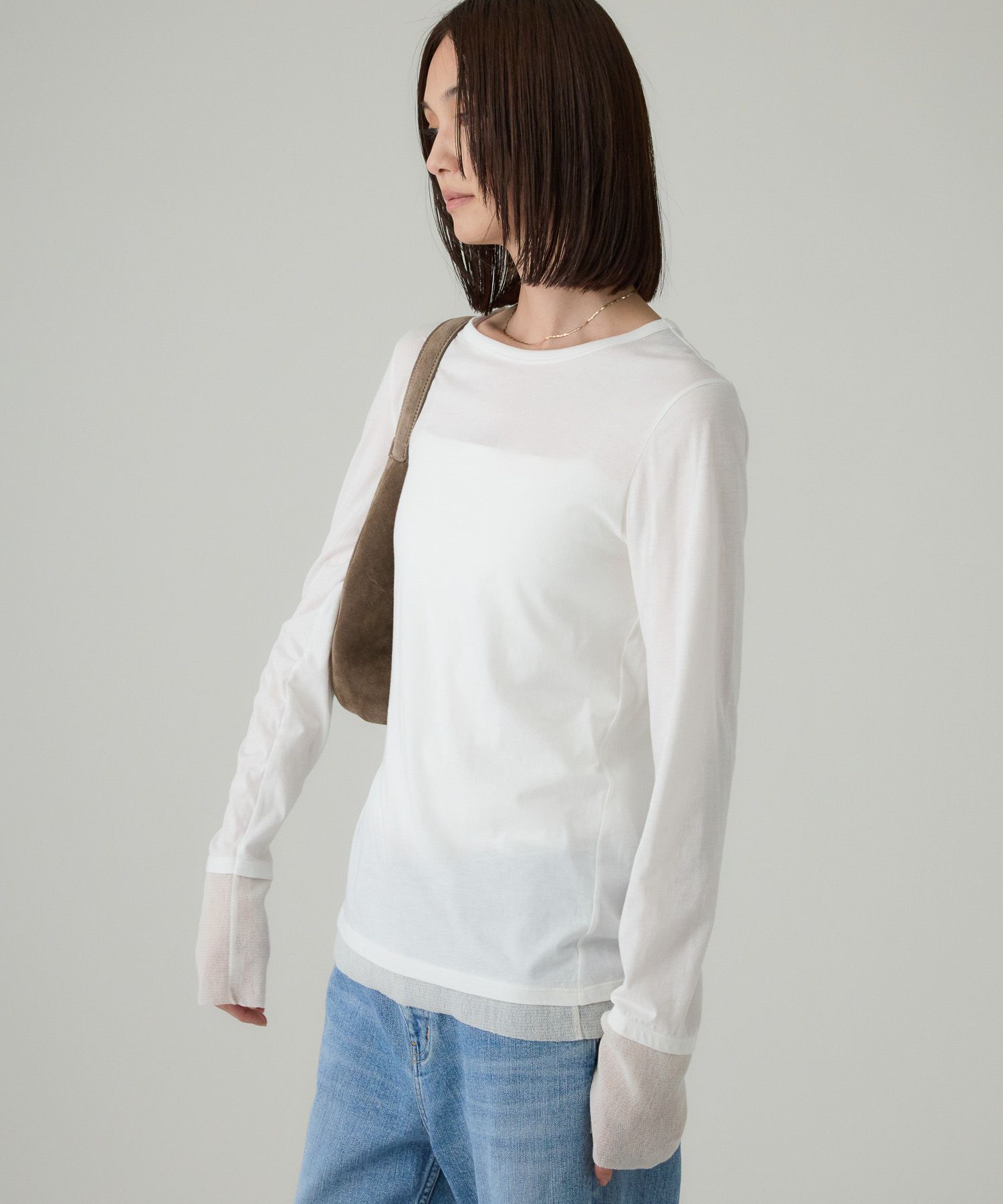 BABYLONE「チュールレイヤードロンＴ」|Tシャツ・カットソー|