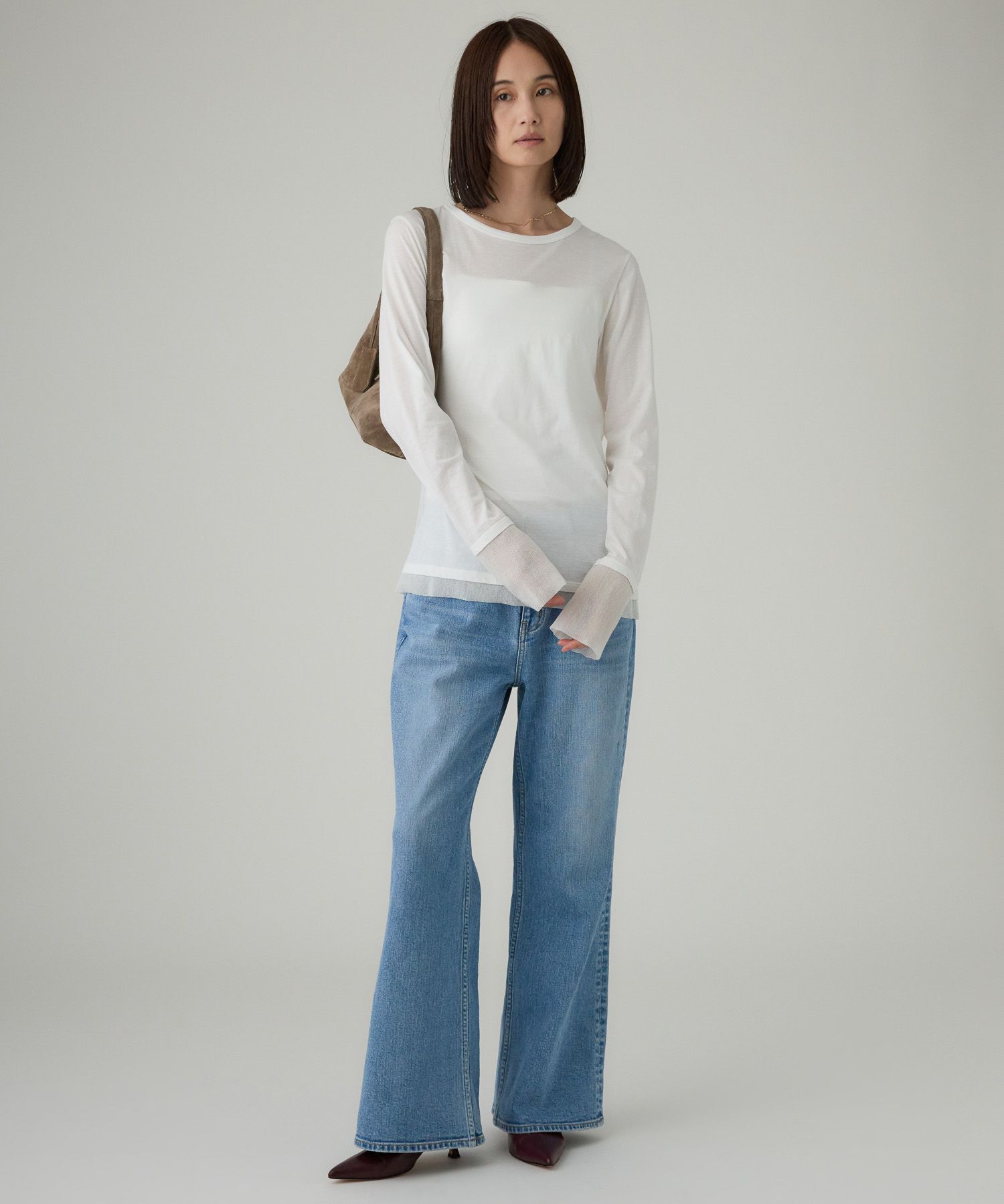 BABYLONE「チュールレイヤードロンＴ」|Tシャツ・カットソー|