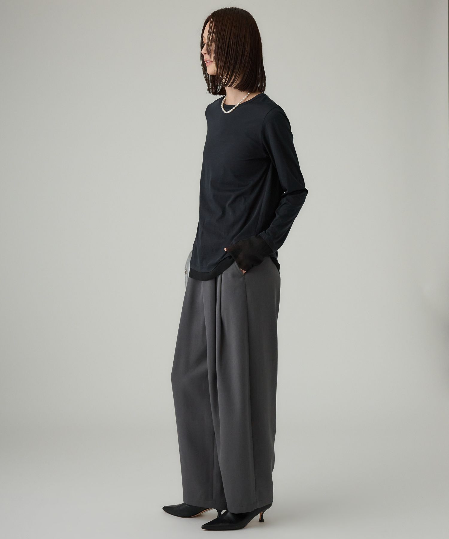 BABYLONE「チュールレイヤードロンＴ」|Tシャツ・カットソー|