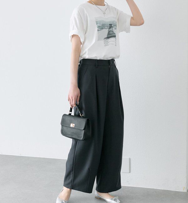  「【接触冷感】バルーンシルエットスラックスパンツ」|スラックス|