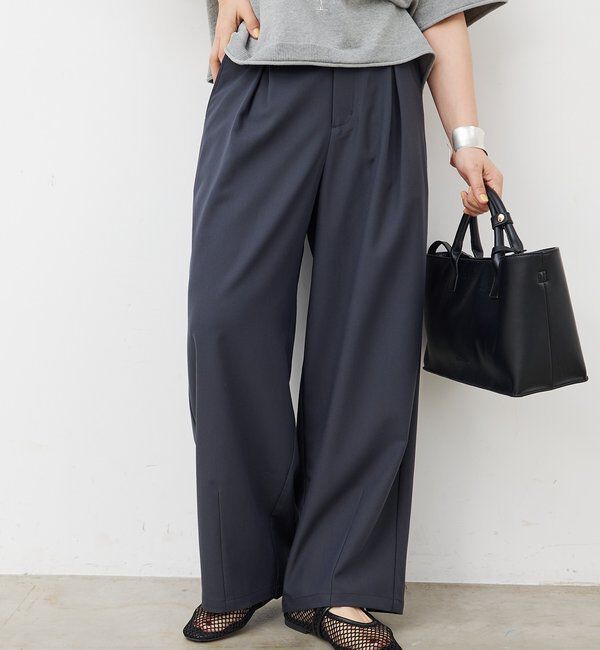  「【接触冷感】バルーンシルエットスラックスパンツ」|スラックス|