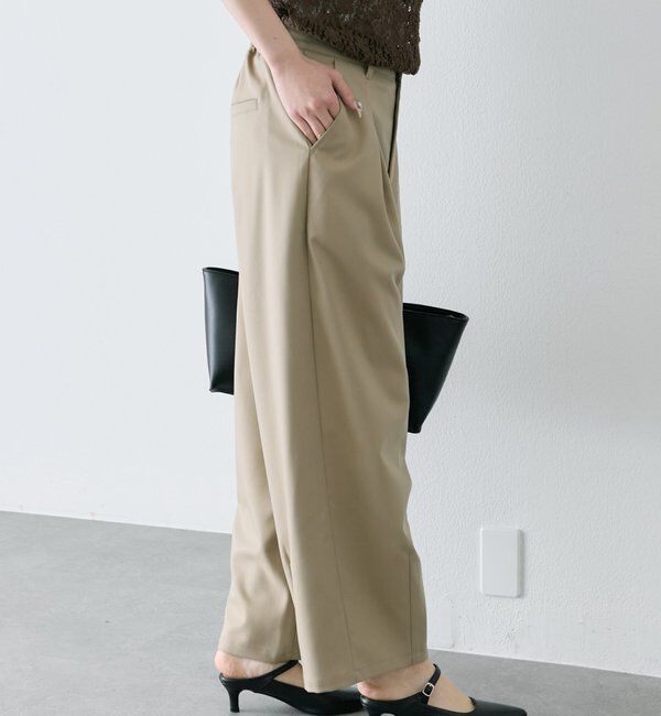  「【接触冷感】バルーンシルエットスラックスパンツ」|スラックス|