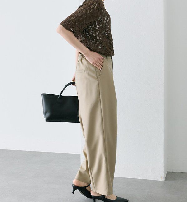  「【接触冷感】バルーンシルエットスラックスパンツ」|スラックス|