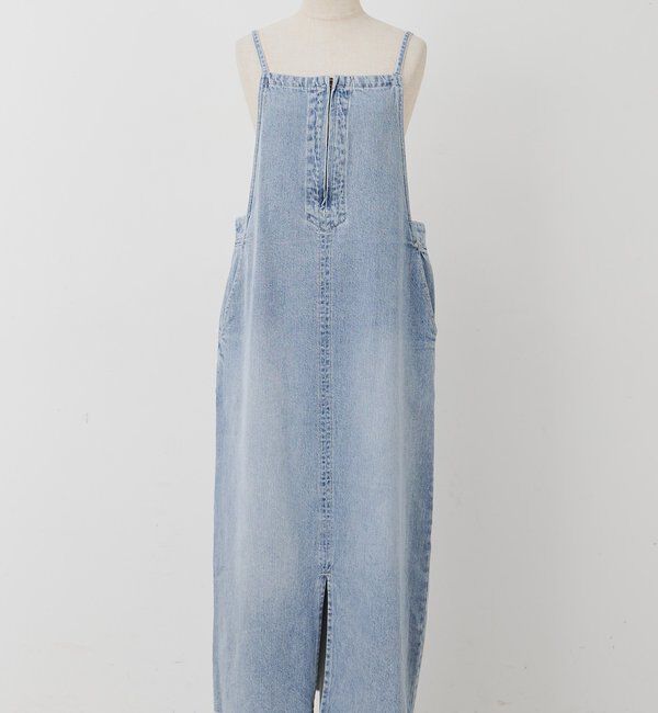  「綿麻デニムジャンパースカート」|ワンピース|