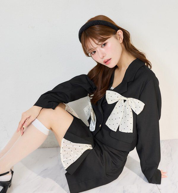  「【セットアップ可能】配色プリーツスカート/SMサイズ展開あり」|スカート|