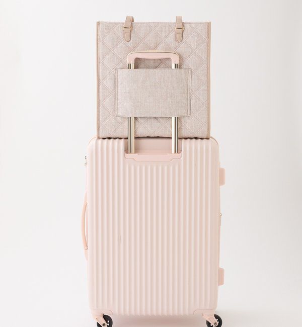  「【LouLoumei】キルティングビジューリボンチャームキャリーオントート」|ショルダー・メッセンジャー|