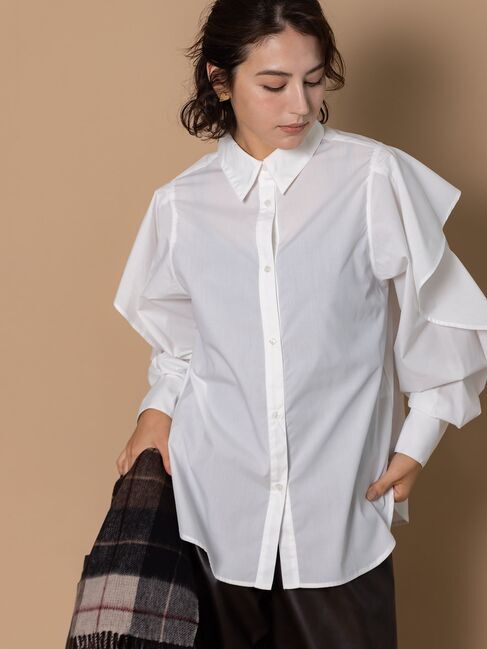 Te chichi「ラッフルスリーブシャツ」|シャツ・ブラウス|ホワイト