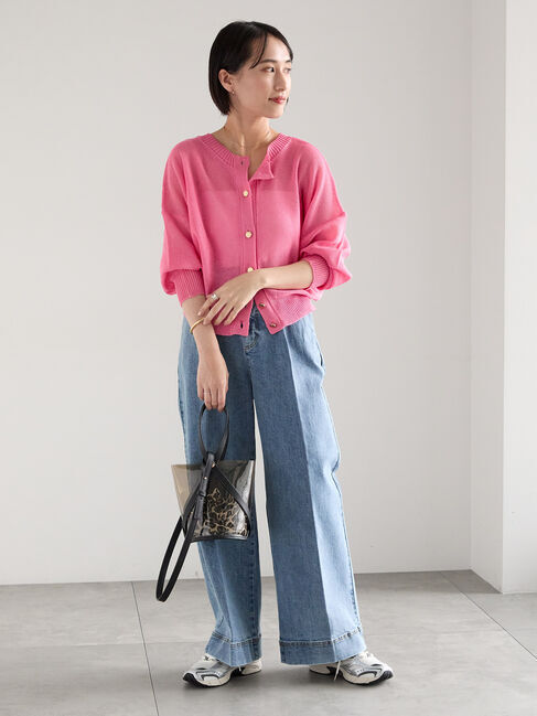 Te chichi「【WEB限定カラーあり】ペーパータッチヤーン2wayメッシュニット」|ニット・セーター|