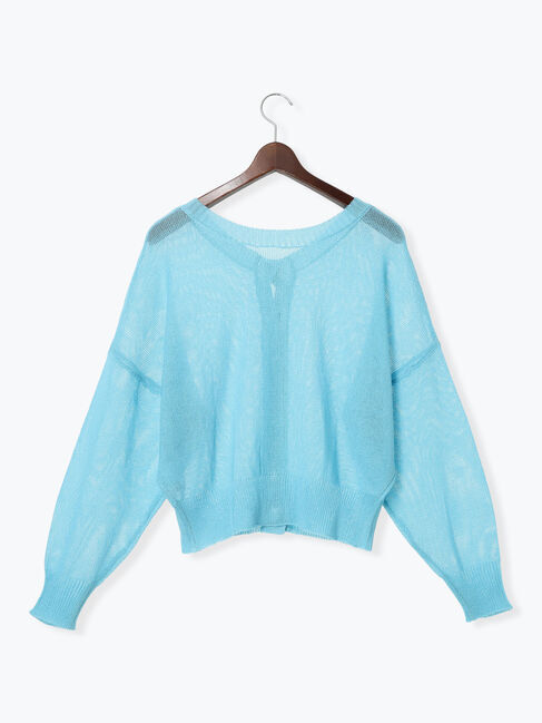 Te chichi「【WEB限定カラーあり】ペーパータッチヤーン2wayメッシュニット」|ニット・セーター|