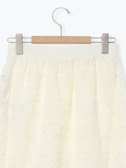 Samansa Mos2「刺繍レースメッシュスカート」|スカート|