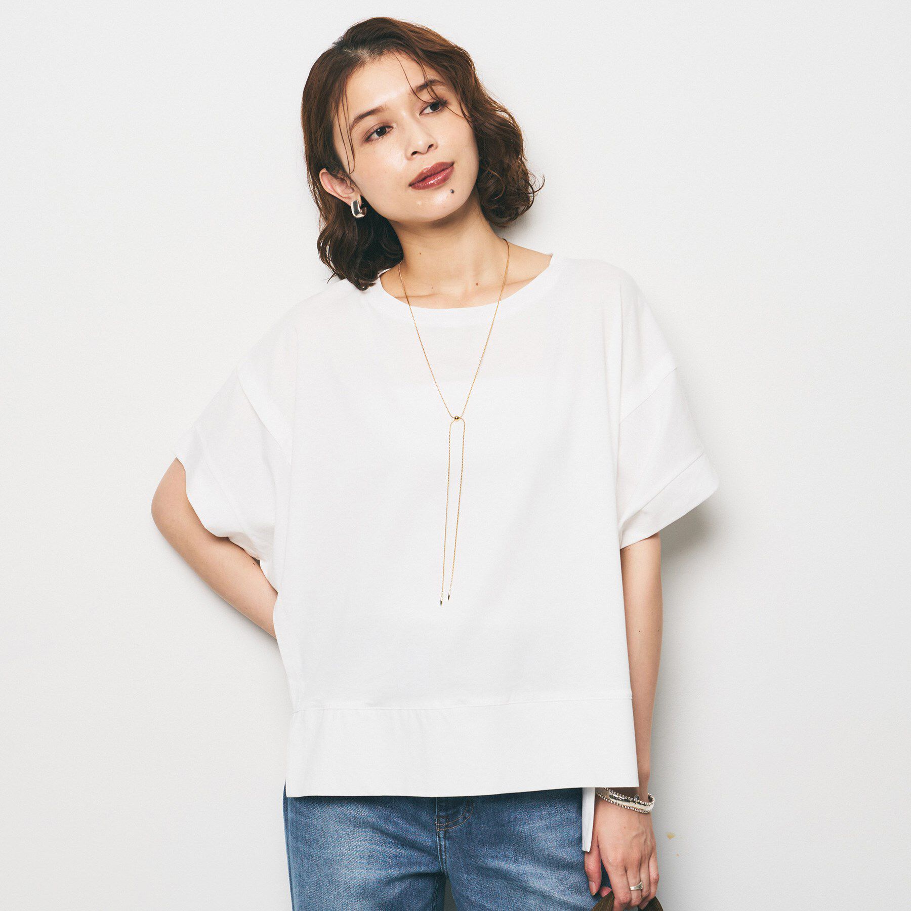 UNTITLED「【Audrey and John Wad】ダブルシルケット天竺デザインプルオーバー」|Tシャツ・カットソー|