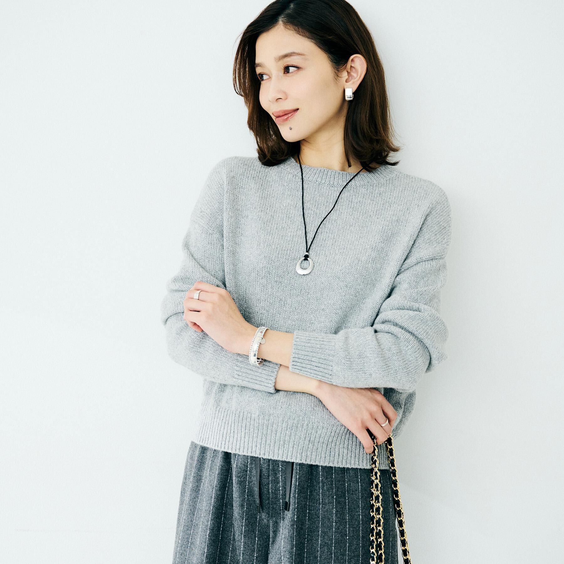 UNTITLED「【セットアップ可/ゆったり】ウール混ラメニット」|ニット・セーター|