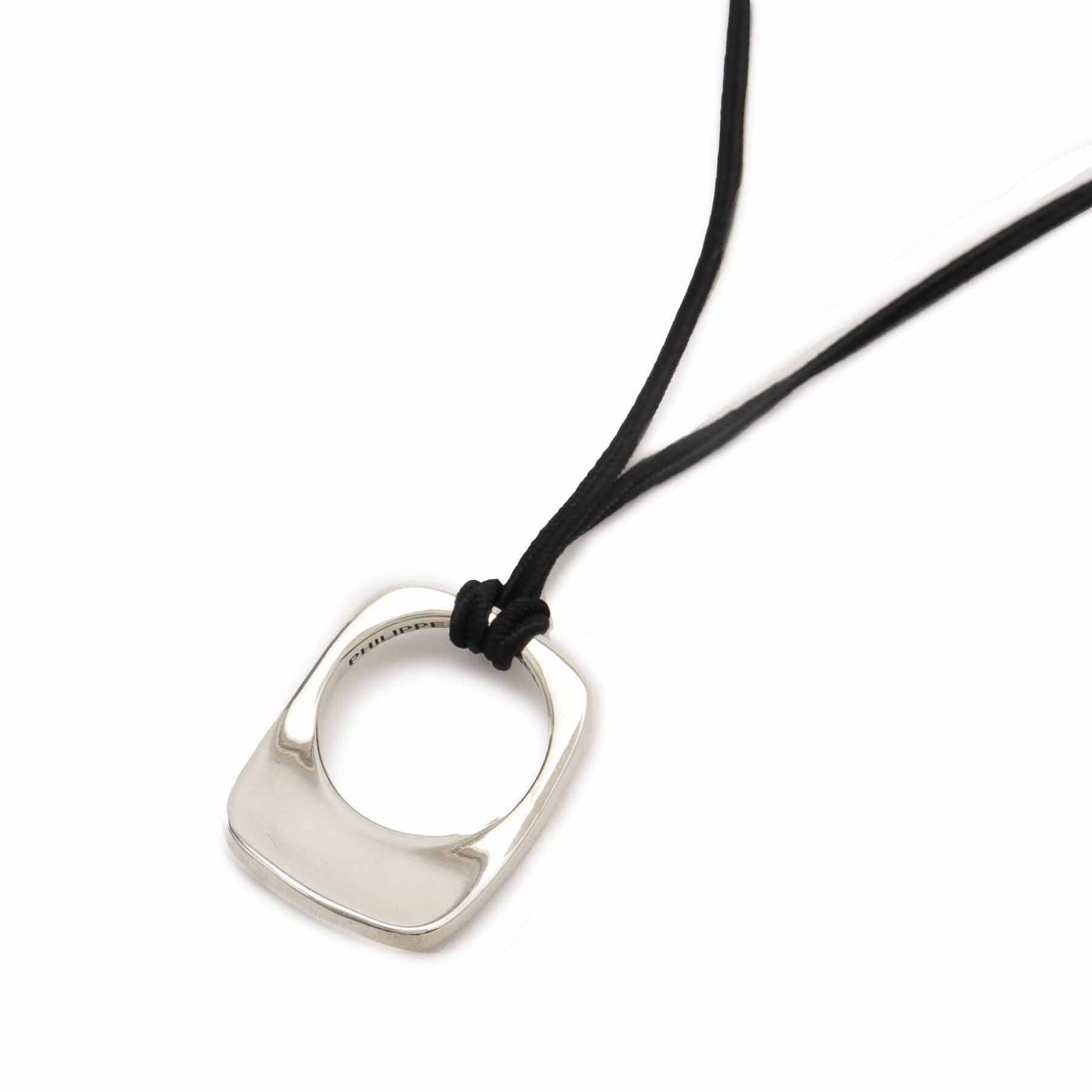UNTITLED「【PHILIPPE AUDIBERT】Niles コードネックレス」|ネックレス|ブラック(019)