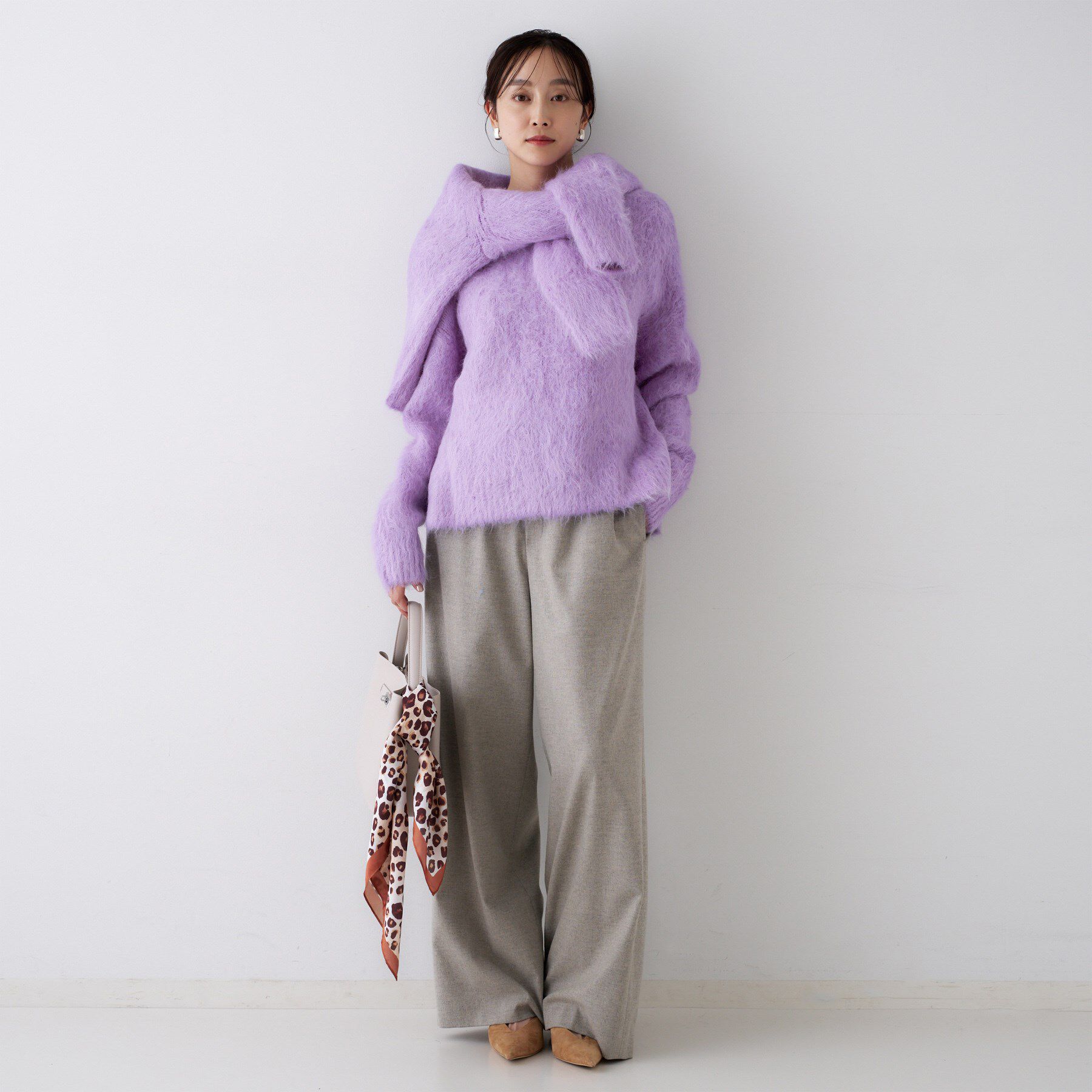 UNTITLED「【ゆったり】アルパカ混シャギーニット」|ニット・セーター|