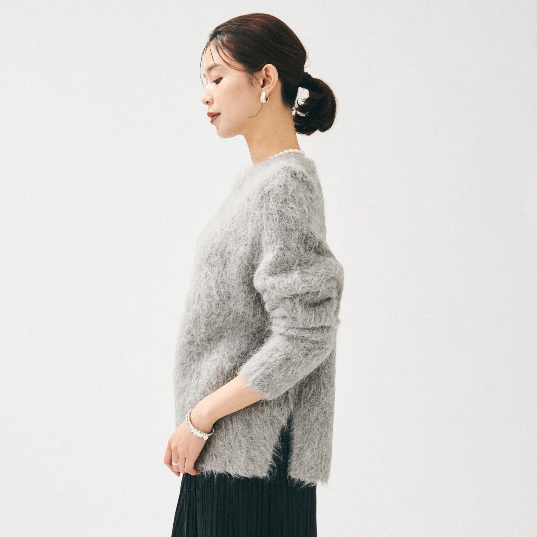 UNTITLED「【ゆったり】アルパカ混シャギーニット」|ニット・セーター|