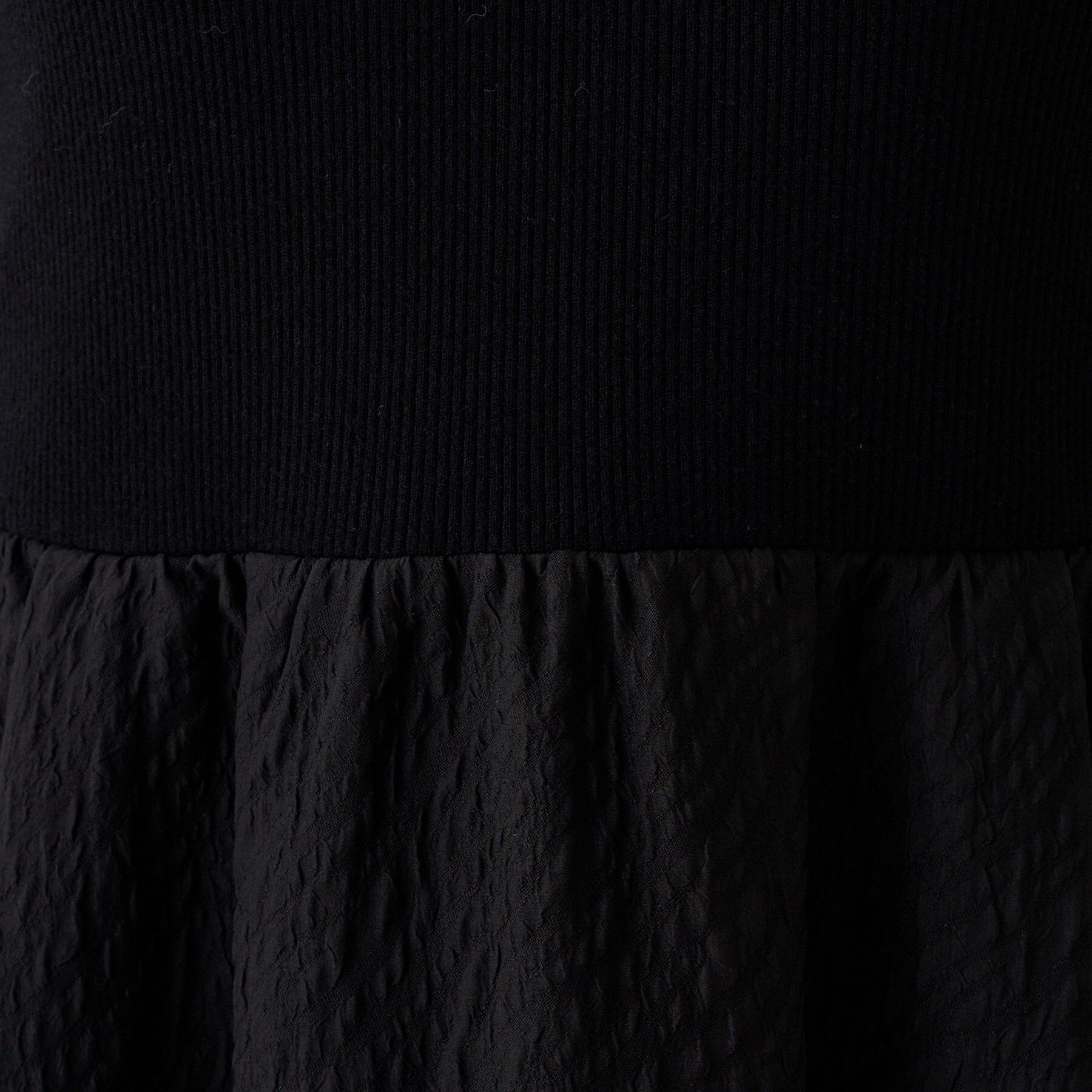 UNTITLED「【大人フェミニン/トレンド】ニット&times;ジャカード ドッキングワンピース」|ワンピース|