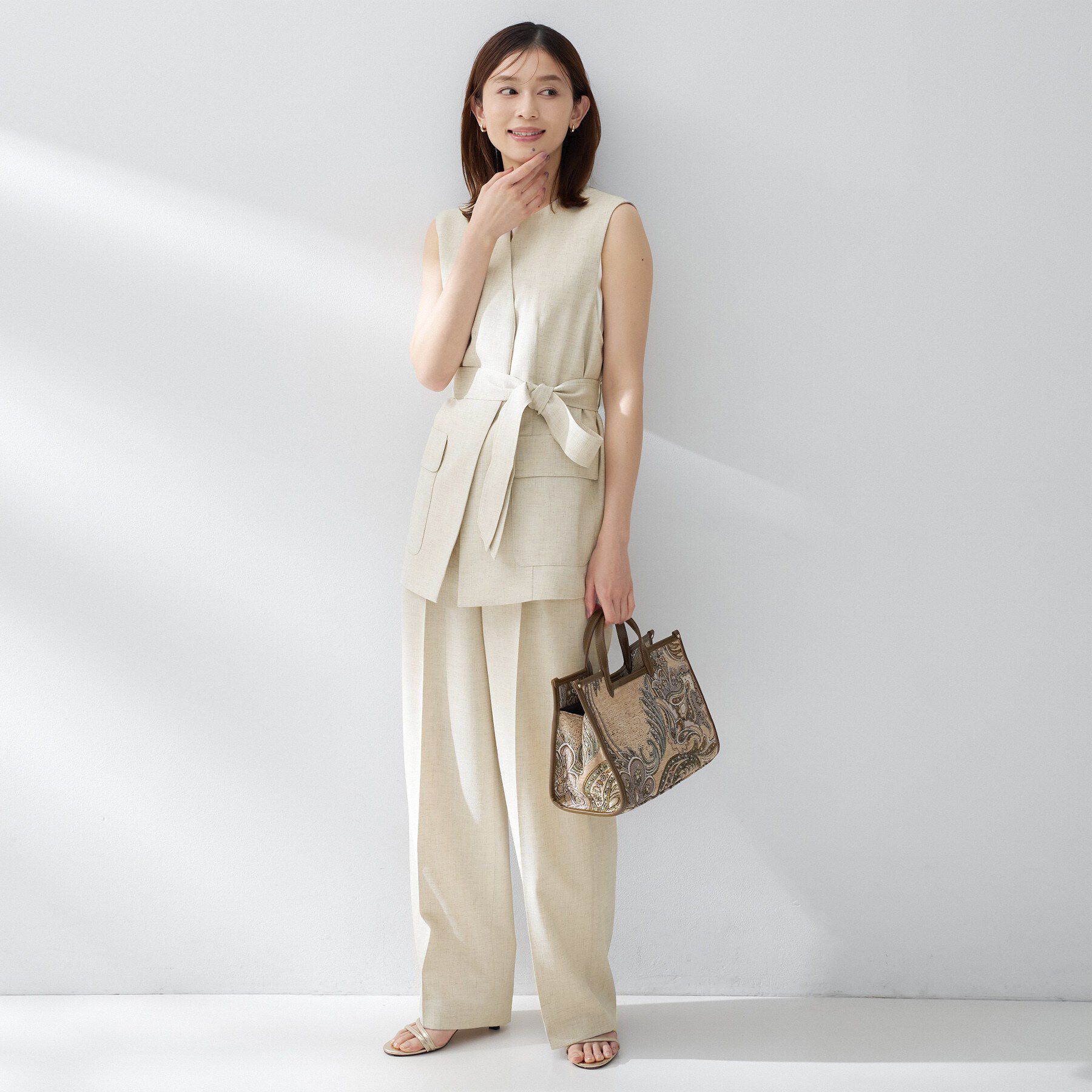 UNTITLED「【セットアップ可/UVカット/接触冷感/遮熱/通気性】スラブワイドパンツ」|その他|