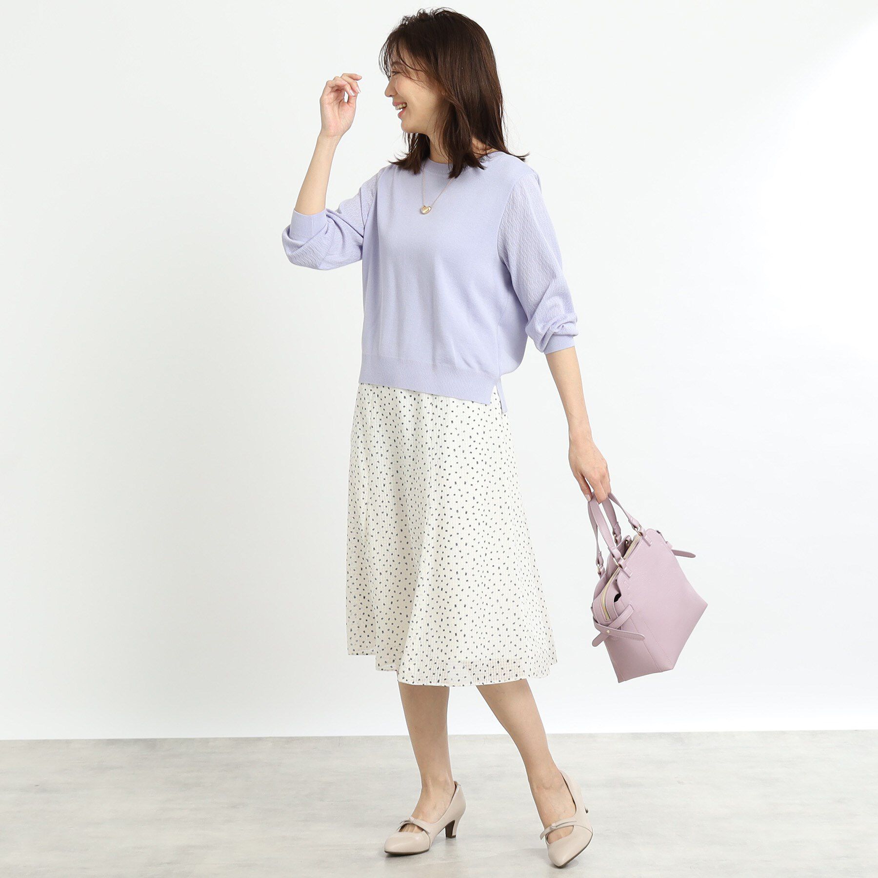 Reflect「【マシンウォッシュ可／セットアップ可能】コツキ柄プリントスカート」|スカート|