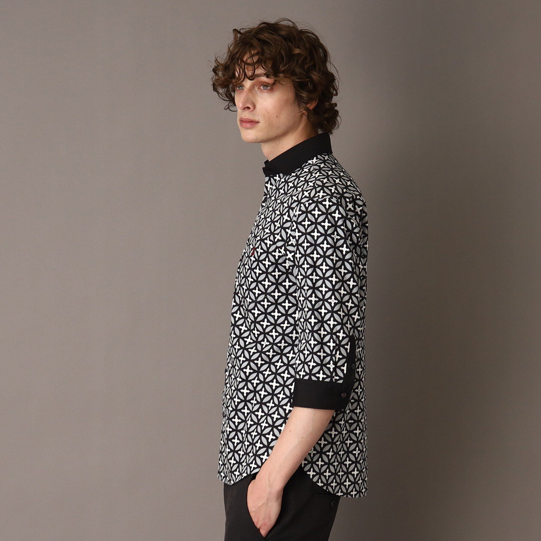 DRESSTERIOR「オーバーラップサークル スリークオーターシャツ」|シャツ・ブラウス|