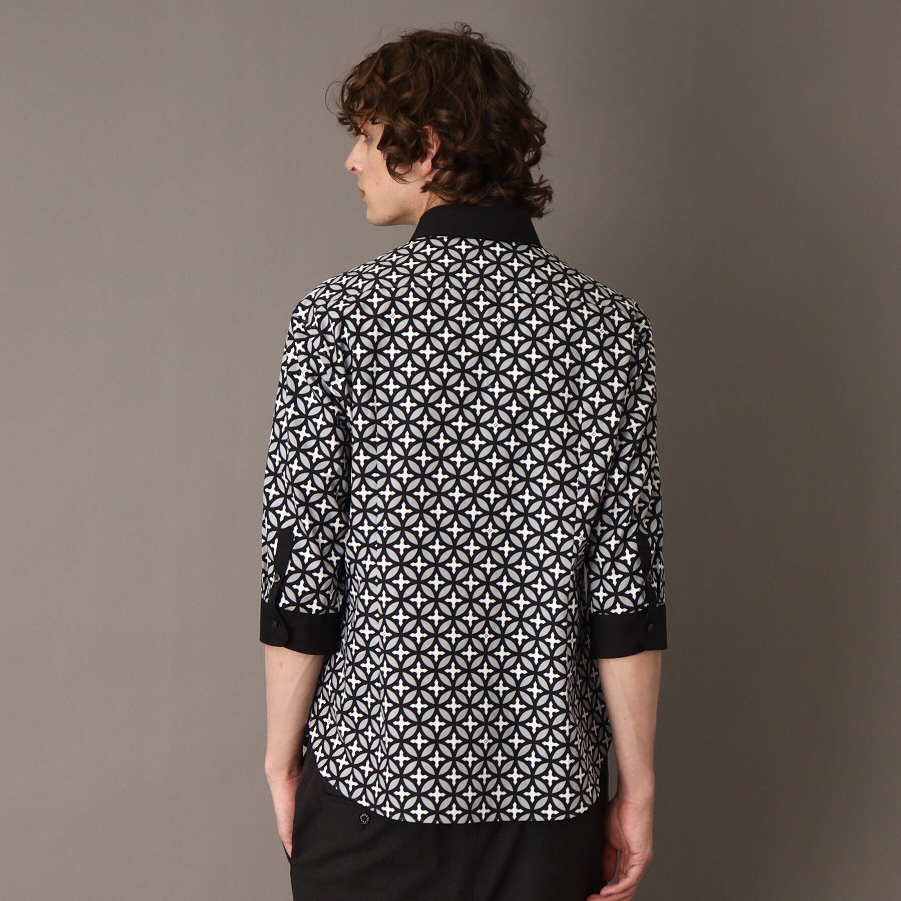 DRESSTERIOR「オーバーラップサークル スリークオーターシャツ」|シャツ・ブラウス|