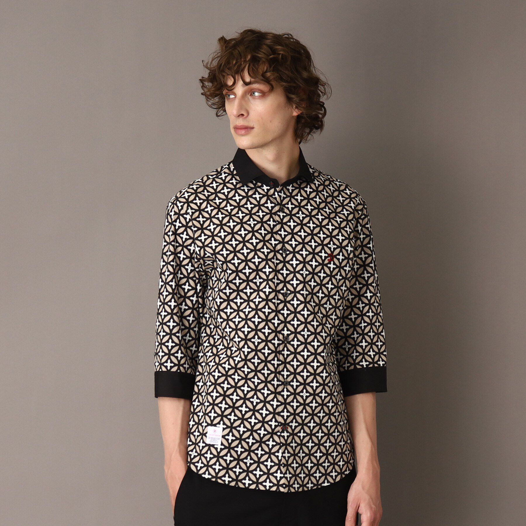 DRESSTERIOR「オーバーラップサークル スリークオーターシャツ」|シャツ・ブラウス|