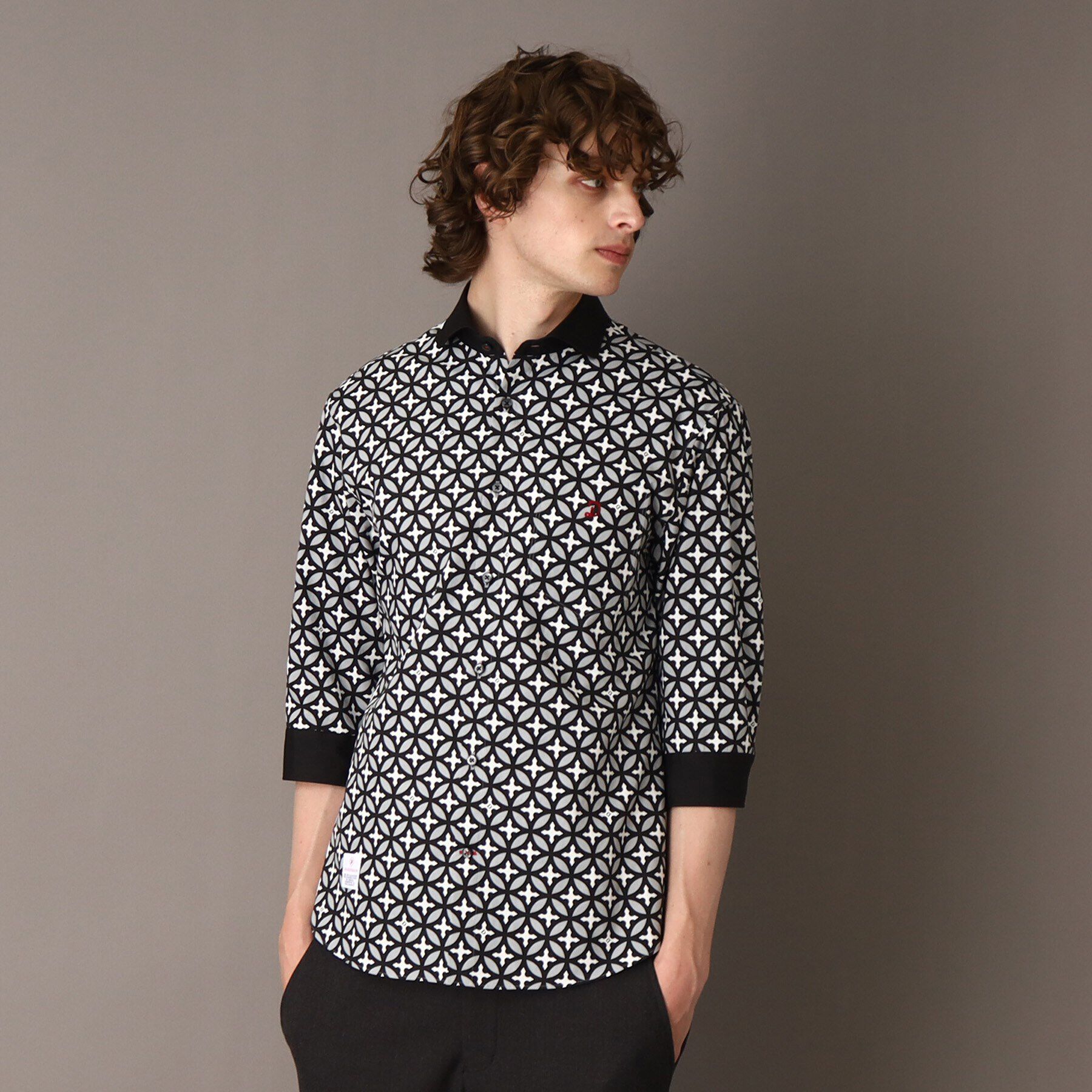 DRESSTERIOR「オーバーラップサークル スリークオーターシャツ」|シャツ・ブラウス|